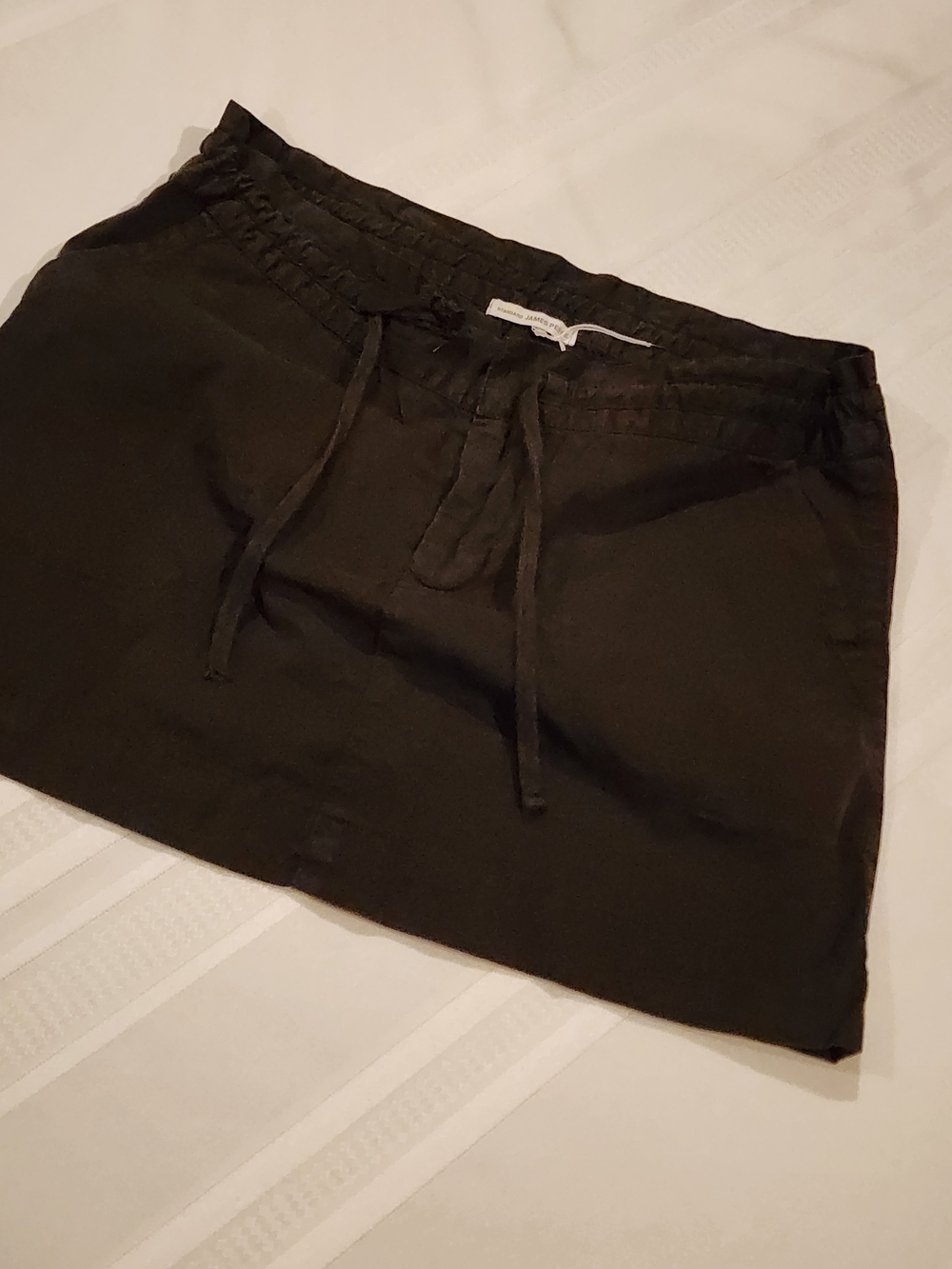 James Perse Black Drawstring Mini Skirt